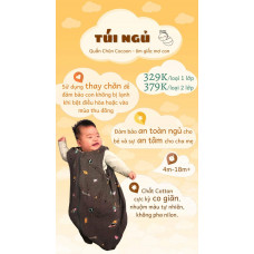 Túi ngủ 1 lớp Size S - Size L Cocoon 